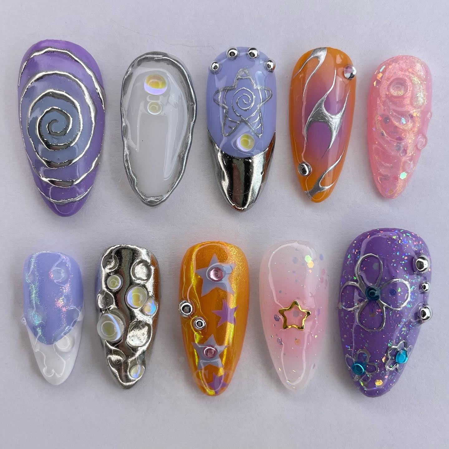 Siscute handmade press on nails