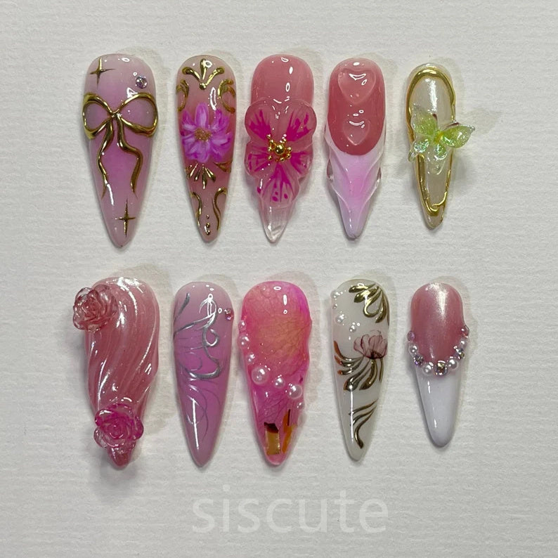 Siscute handmade press on nails