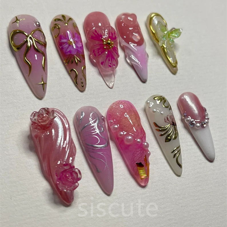 Siscute handmade press on nails