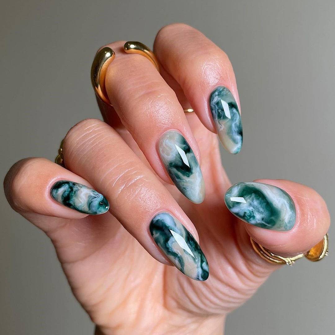 siscute press on nails cat eyes in long almond